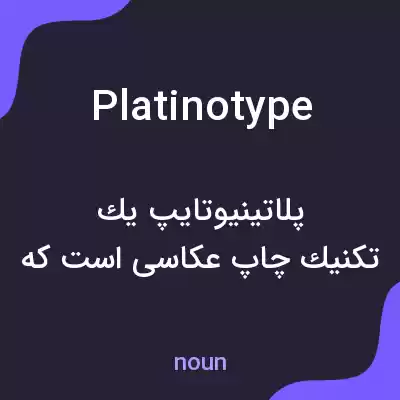 معنی platinotype به فارسی معنی platinotype به فارسی