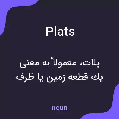معنی plats به فارسی معنی plats به فارسی