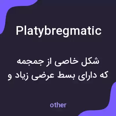 معنی platybregmatic به فارسی معنی platybregmatic به فارسی
