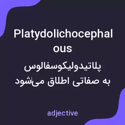 معنی platydolichocephalous به فارسی معنی platydolichocephalous به فارسی