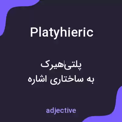 معنی platyhieric به فارسی معنی platyhieric به فارسی