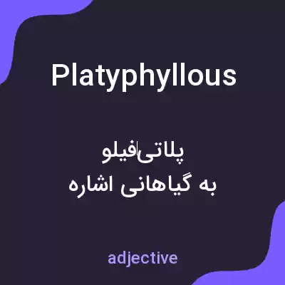 معنی platyphyllous به فارسی معنی platyphyllous به فارسی