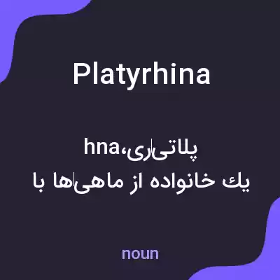 معنی platyrhina به فارسی معنی platyrhina به فارسی