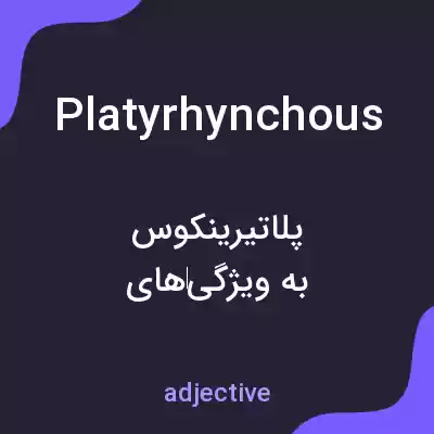 معنی platyrhynchous به فارسی معنی platyrhynchous به فارسی