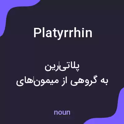 معنی platyrrhin به فارسی معنی platyrrhin به فارسی