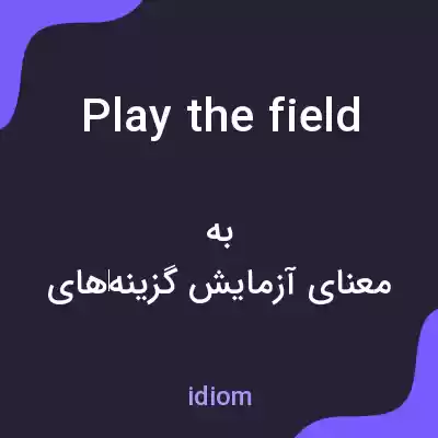 معنی play the field به فارسی معنی play the field به فارسی