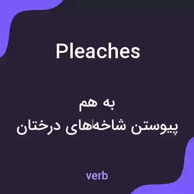 معنی pleaches به فارسی معنی pleaches به فارسی