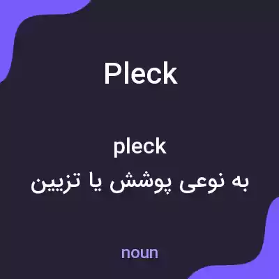 معنی pleck به فارسی معنی pleck به فارسی