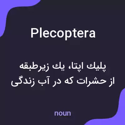 معنی plecoptera به فارسی معنی plecoptera به فارسی