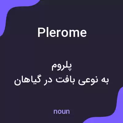 معنی plerome به فارسی معنی plerome به فارسی