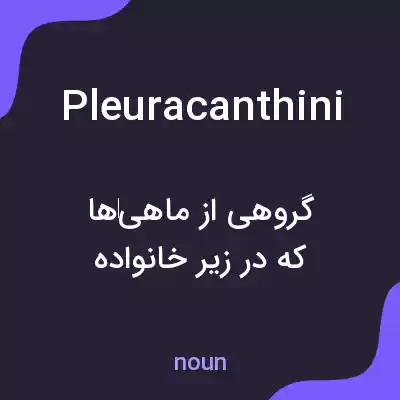 معنی pleuracanthini به فارسی