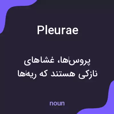 معنی pleurae به فارسی معنی pleurae به فارسی