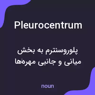 معنی pleurocentrum به فارسی معنی pleurocentrum به فارسی
