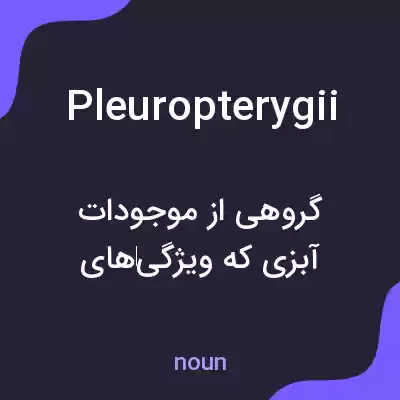 معنی pleuropterygii به فارسی معنی pleuropterygii به فارسی