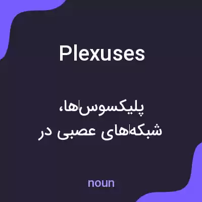 معنی plexuses به فارسی