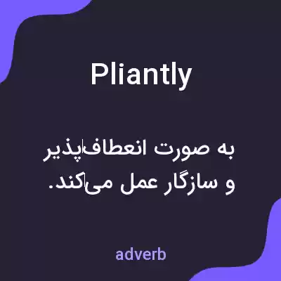 معنی pliantly به فارسی معنی pliantly به فارسی