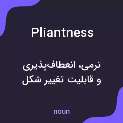معنی pliantness به فارسی معنی pliantness به فارسی