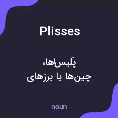 معنی plisses به فارسی معنی plisses به فارسی