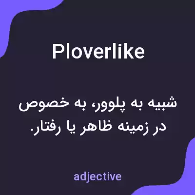 معنی ploverlike به فارسی معنی ploverlike به فارسی