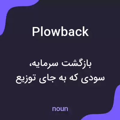 معنی plowback به فارسی معنی plowback به فارسی