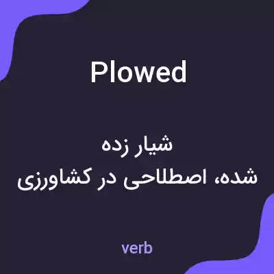 معنی plowed به فارسی معنی plowed به فارسی