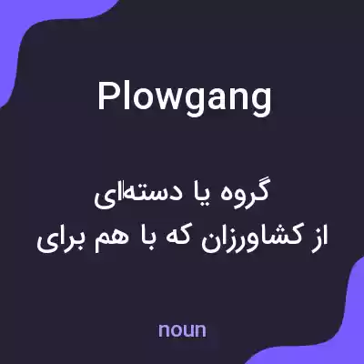 معنی plowgang به فارسی معنی plowgang به فارسی