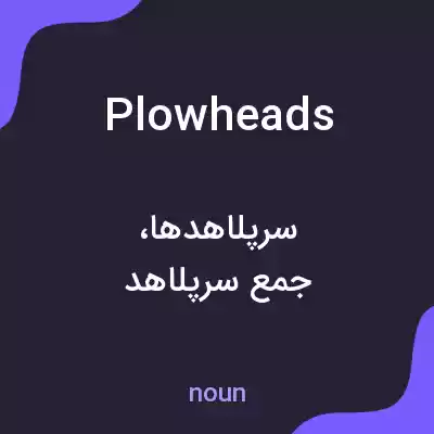 معنی plowheads به فارسی معنی plowheads به فارسی