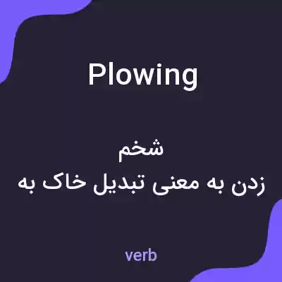 معنی plowing به فارسی معنی plowing به فارسی