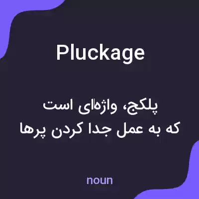 معنی pluckage به فارسی معنی pluckage به فارسی
