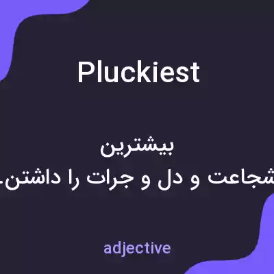 معنی pluckiest به فارسی معنی pluckiest به فارسی