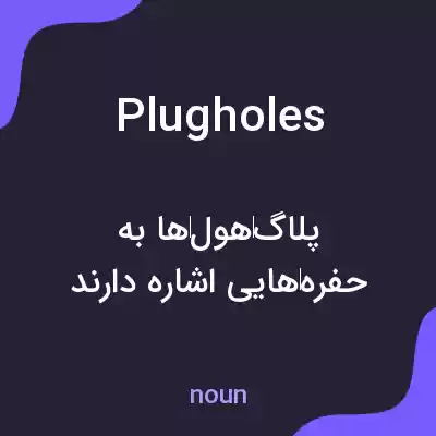 معنی plugholes به فارسی معنی plugholes به فارسی