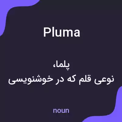 معنی pluma به فارسی معنی pluma به فارسی