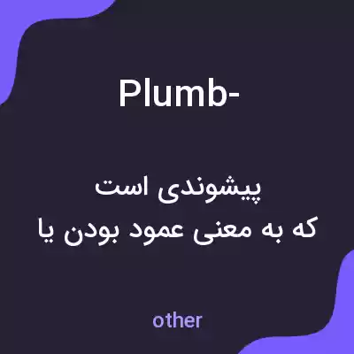 معنی plumb- به فارسی معنی plumb- به فارسی