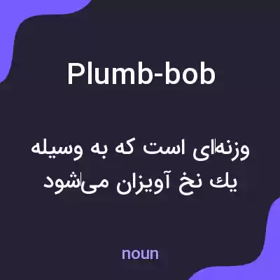 معنی plumb-bob به فارسی معنی plumb-bob به فارسی