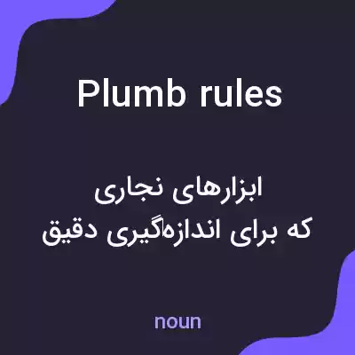 معنی plumb rules به فارسی معنی plumb rules به فارسی