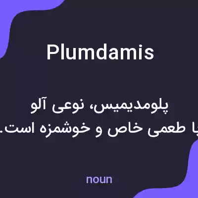 معنی plumdamis به فارسی معنی plumdamis به فارسی