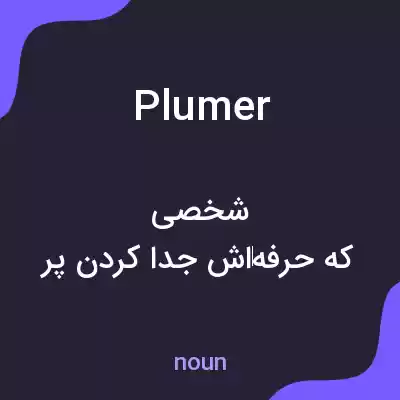 معنی plumer به فارسی معنی plumer به فارسی