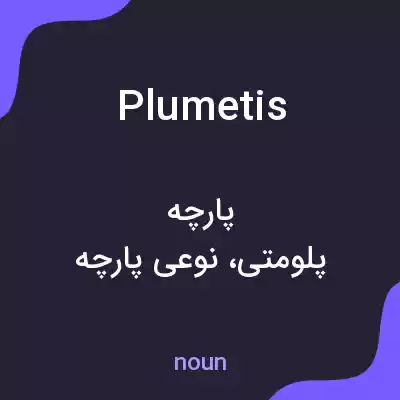 معنی plumetis به فارسی معنی plumetis به فارسی