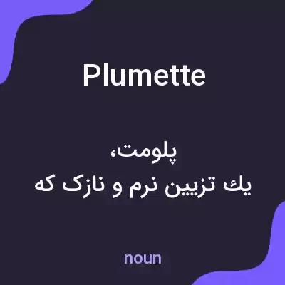 معنی plumette به فارسی معنی plumette به فارسی