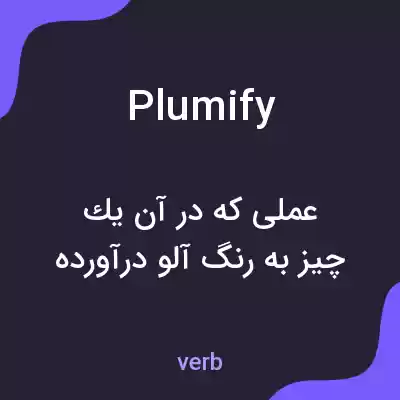 معنی plumify به فارسی معنی plumify به فارسی