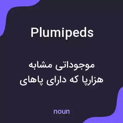 معنی plumipeds به فارسی معنی plumipeds به فارسی