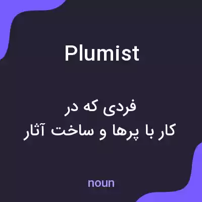 معنی plumist به فارسی معنی plumist به فارسی