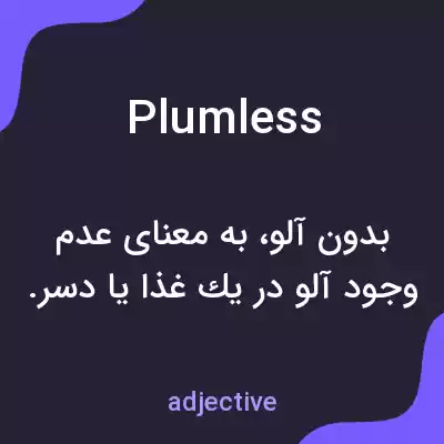 معنی plumless به فارسی معنی plumless به فارسی