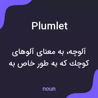 معنی plumlet به فارسی معنی plumlet به فارسی