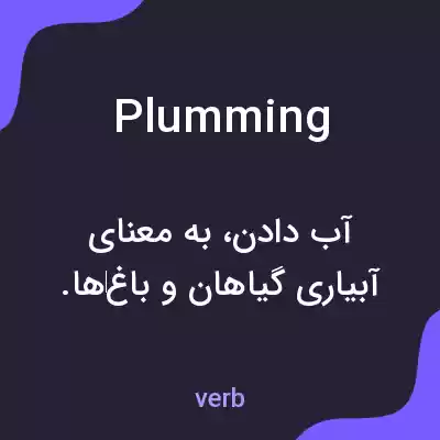 معنی plumming به فارسی معنی plumming به فارسی