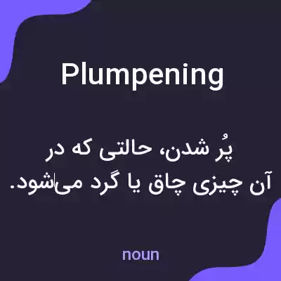 معنی plumpening به فارسی معنی plumpening به فارسی