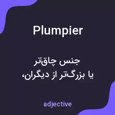 معنی plumpier به فارسی معنی plumpier به فارسی