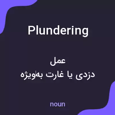 معنی plundering به فارسی معنی plundering به فارسی