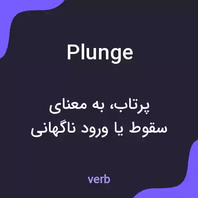 معنی plunge به فارسی معنی plunge به فارسی