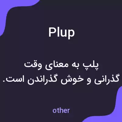معنی plup به فارسی معنی plup به فارسی